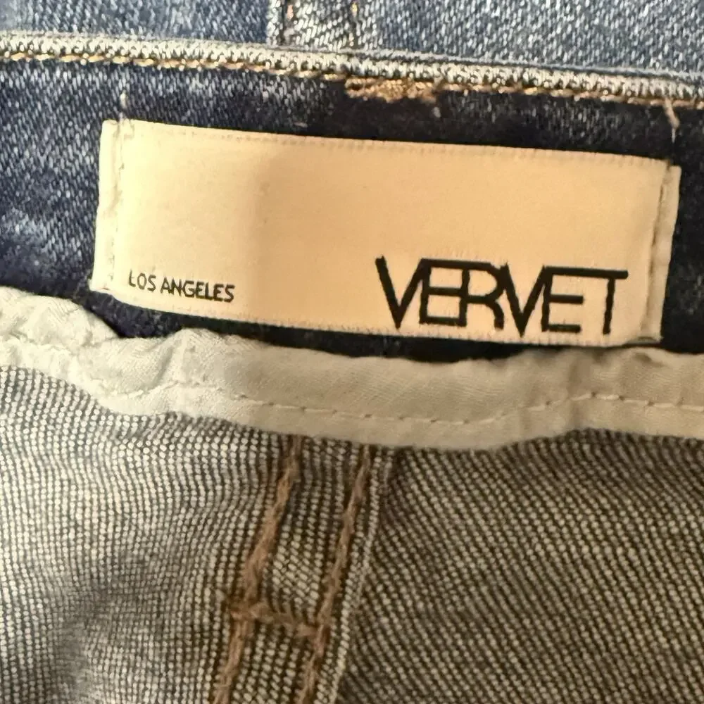 Vervet Jeans Womens SIZE 31 Darker Blue Wash Bootcut Distressed Classic 31x29